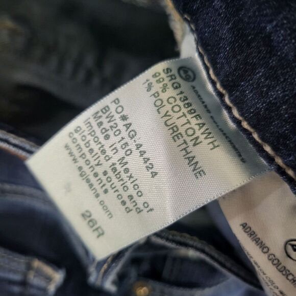 AG Adriano Goldschmied The Legging Ankle Jeans 26R Womens Low Rise Dark Wash - Picture 11 of 11